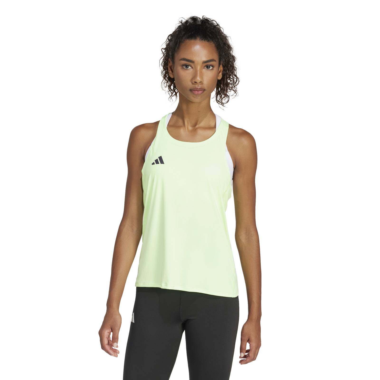 ADIDAS CANOTTA RUN ADIZERO E TANK DONNA VERDE FLUO