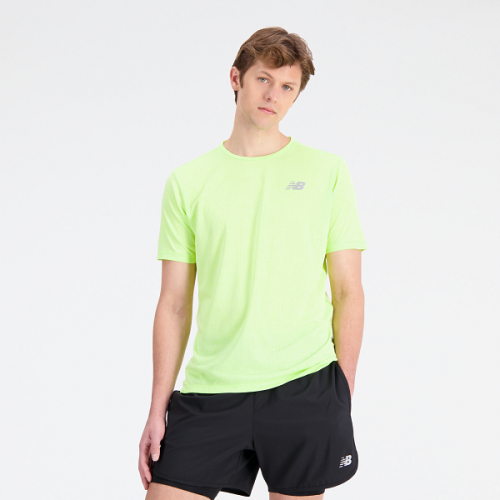 NB T-SHIRT MANICA CORTA IMPACT RUN UOMO / GIALLO FLUO